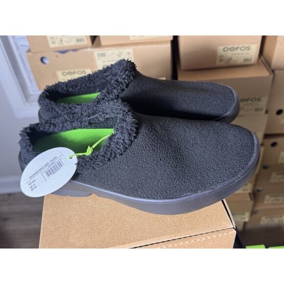 OOFOS OOcoozie Mule Men’s Slip-On Shoes Black Size 12 Comfort Recovery Clogs main image 2